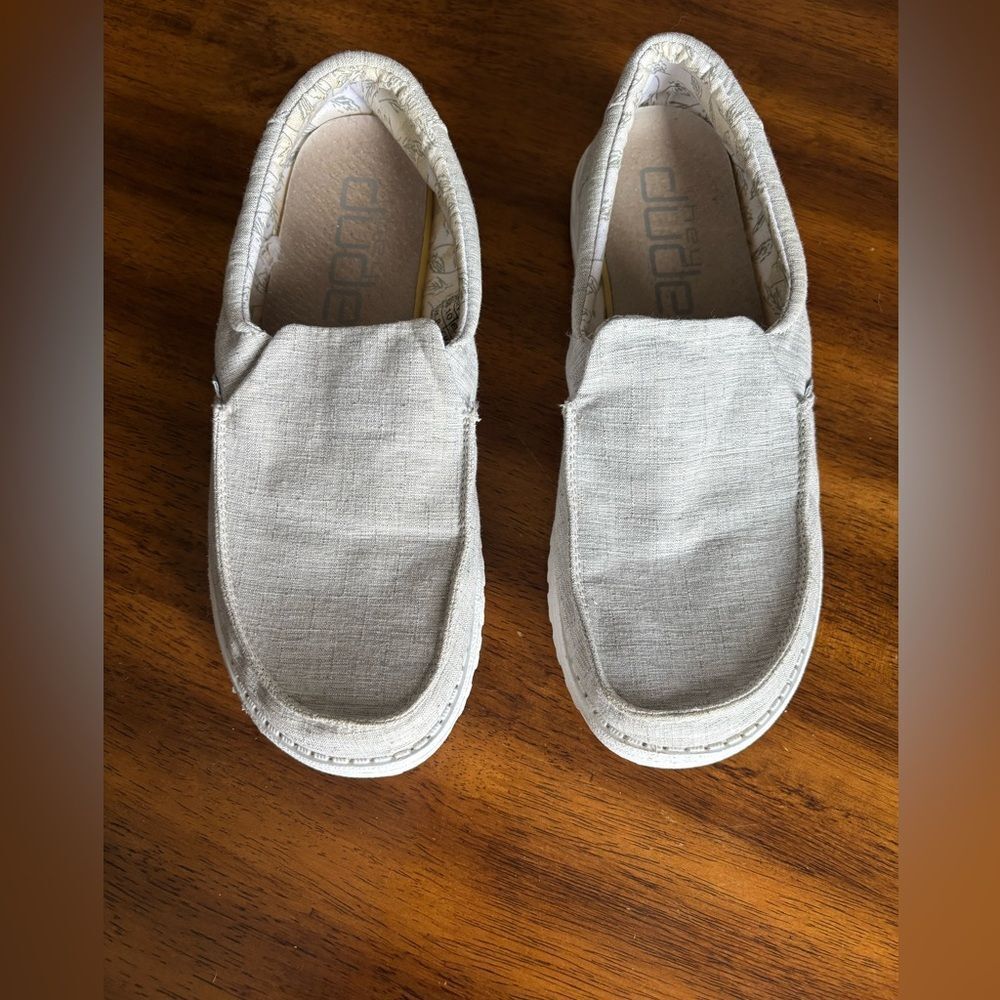 Hey Dude Women's Light Gray Slip-On Loafers
